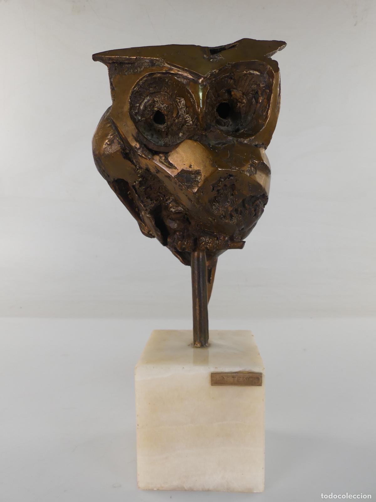 Andere Kunstgegenst&auml;nde: ESCULTURA FIGURA DE UN BUHO HECHA DE BRONCE