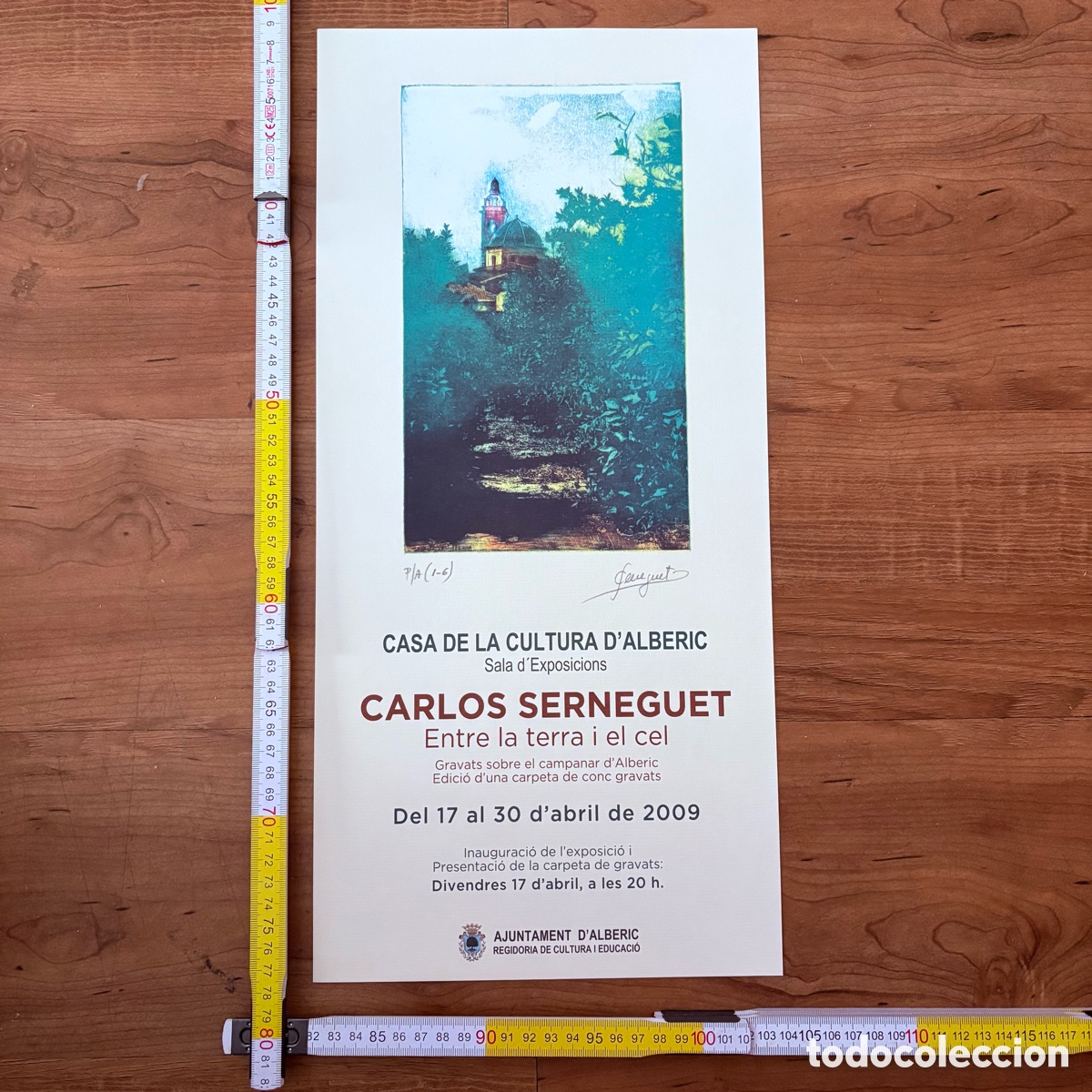 Otros objetos de arte: Prueba de artista firmada Carlos Serneguet &ndash; Entre la terra i el cel Alberic Valencia 2009 &ndash; P/A 1/6