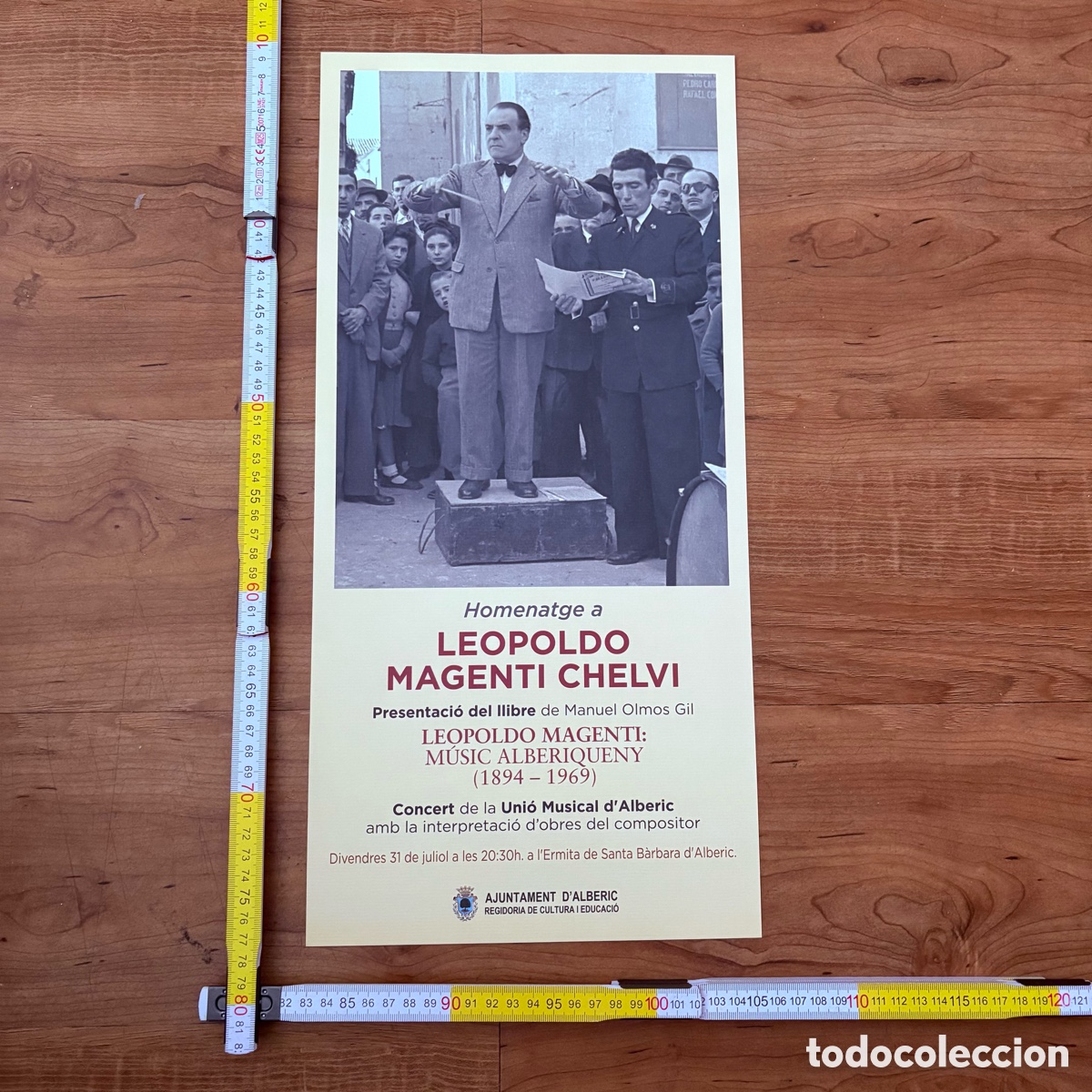 Otros objetos de arte: cartel homenaje leopoldo magenti alberic 2009 uni&oacute;n musical