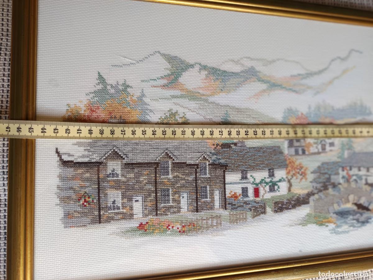 Otros objetos de arte: Cuadro bordado Cumbrian Village. Inglaterra. - Foto 4
