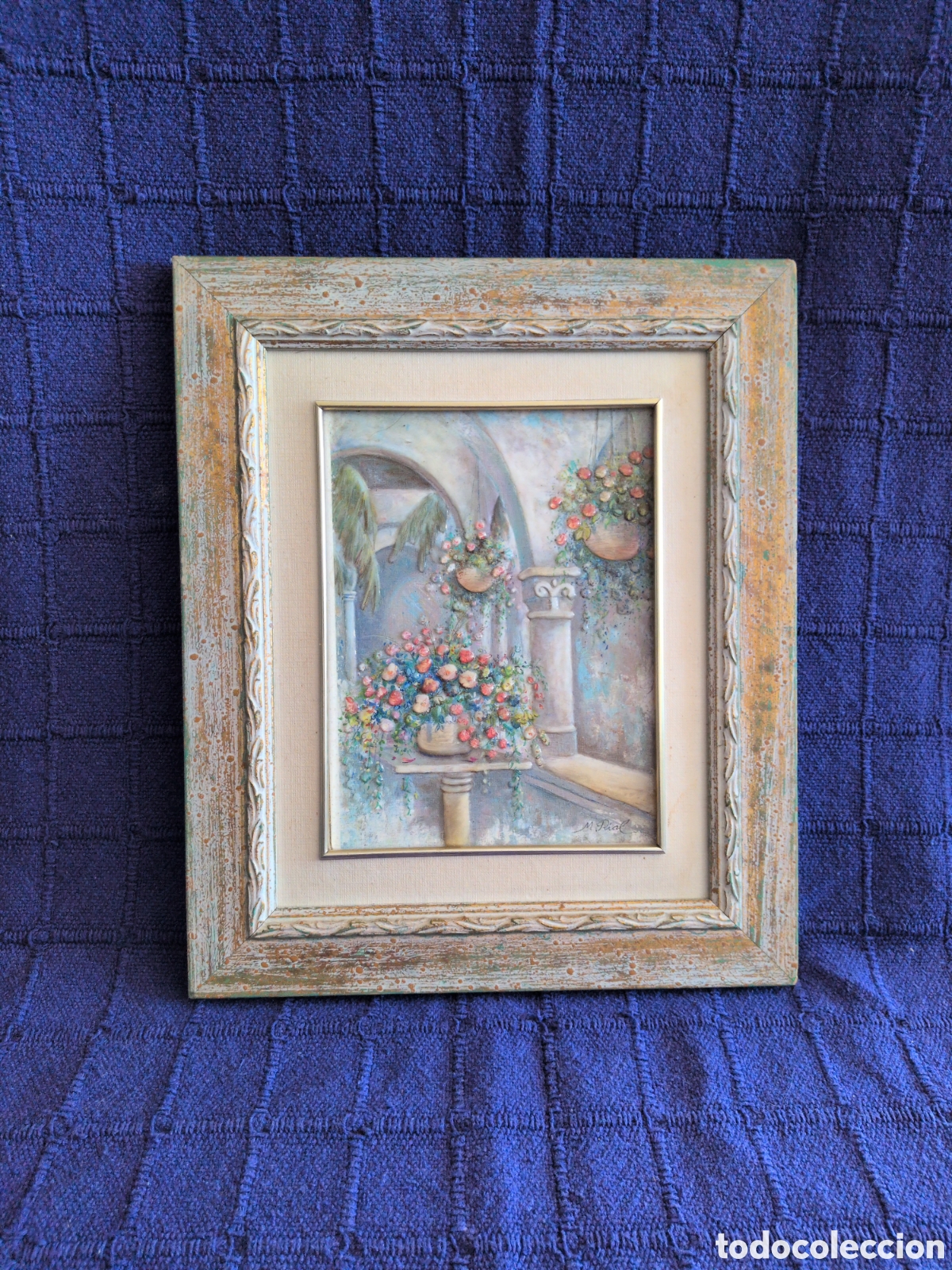 Andere Kunstgegenst&auml;nde: Cuadro &rdquo;Patio Mediterr&aacute;neo&rdquo; en Relieve &ndash; Firmado por M. Rial un