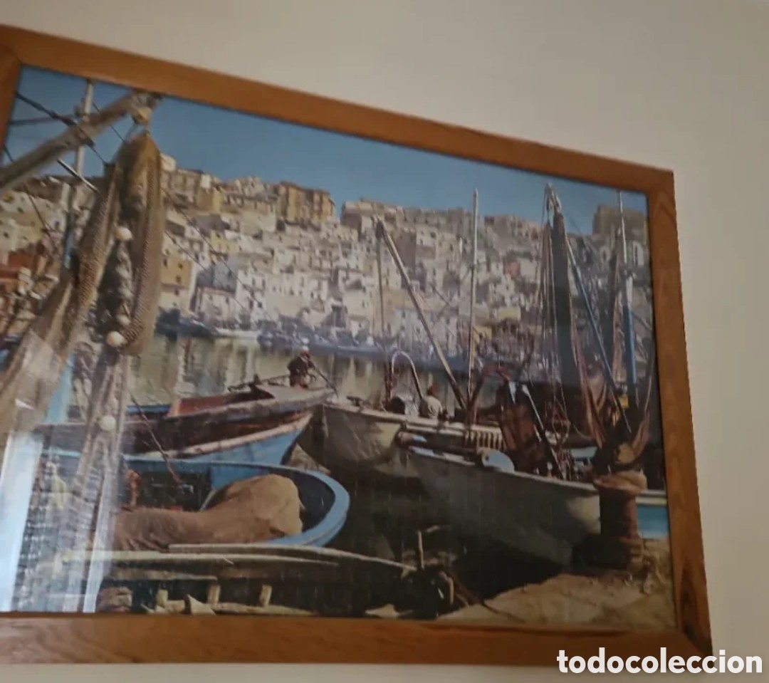 Otros objetos de arte: Puzzle enmarcado pueblo marinero