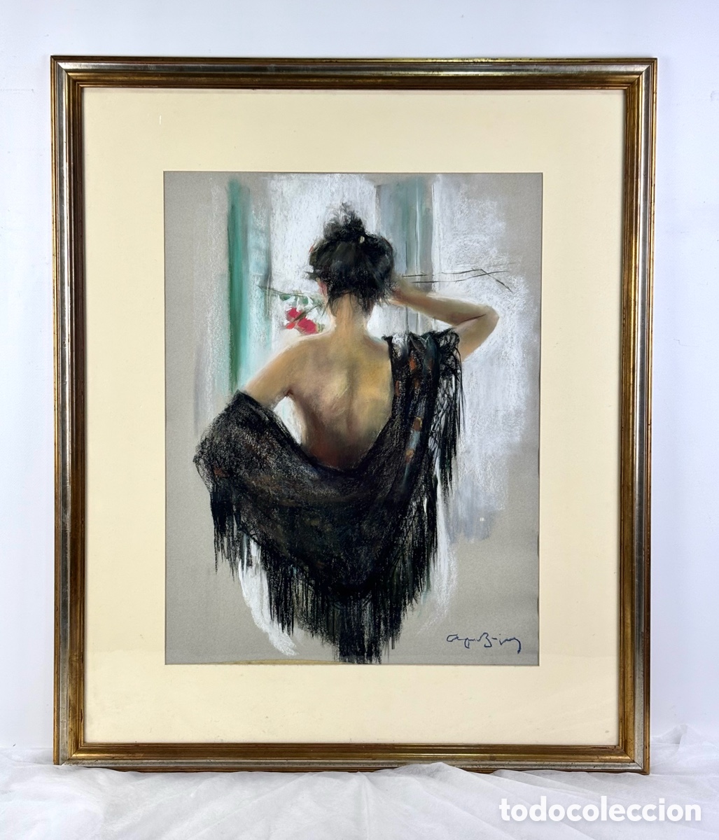 Otros objetos de arte: CAYETANO DE ARQUER BUIGAS (1932-2012)- &ldquo;LA VERBENA&rdquo; - PASTEL