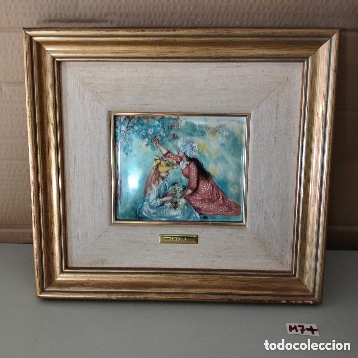 Otros objetos de arte: CUADRO ESMALTE REPRODUCCION DE PINTURA DE RENOIR