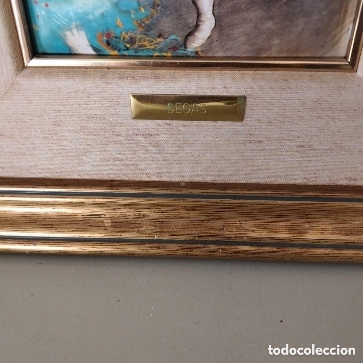 Otros objetos de arte: ANTIGUO CUADRO ESMALTADO DEGAS - Foto 3