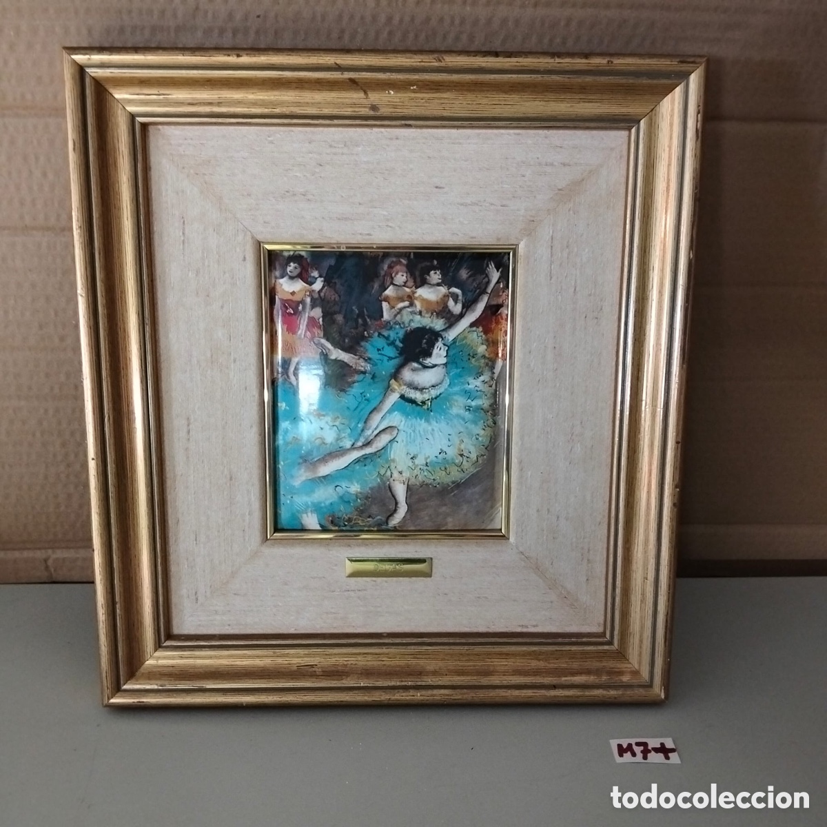 Otros objetos de arte: ANTIGUO CUADRO ESMALTADO DEGAS