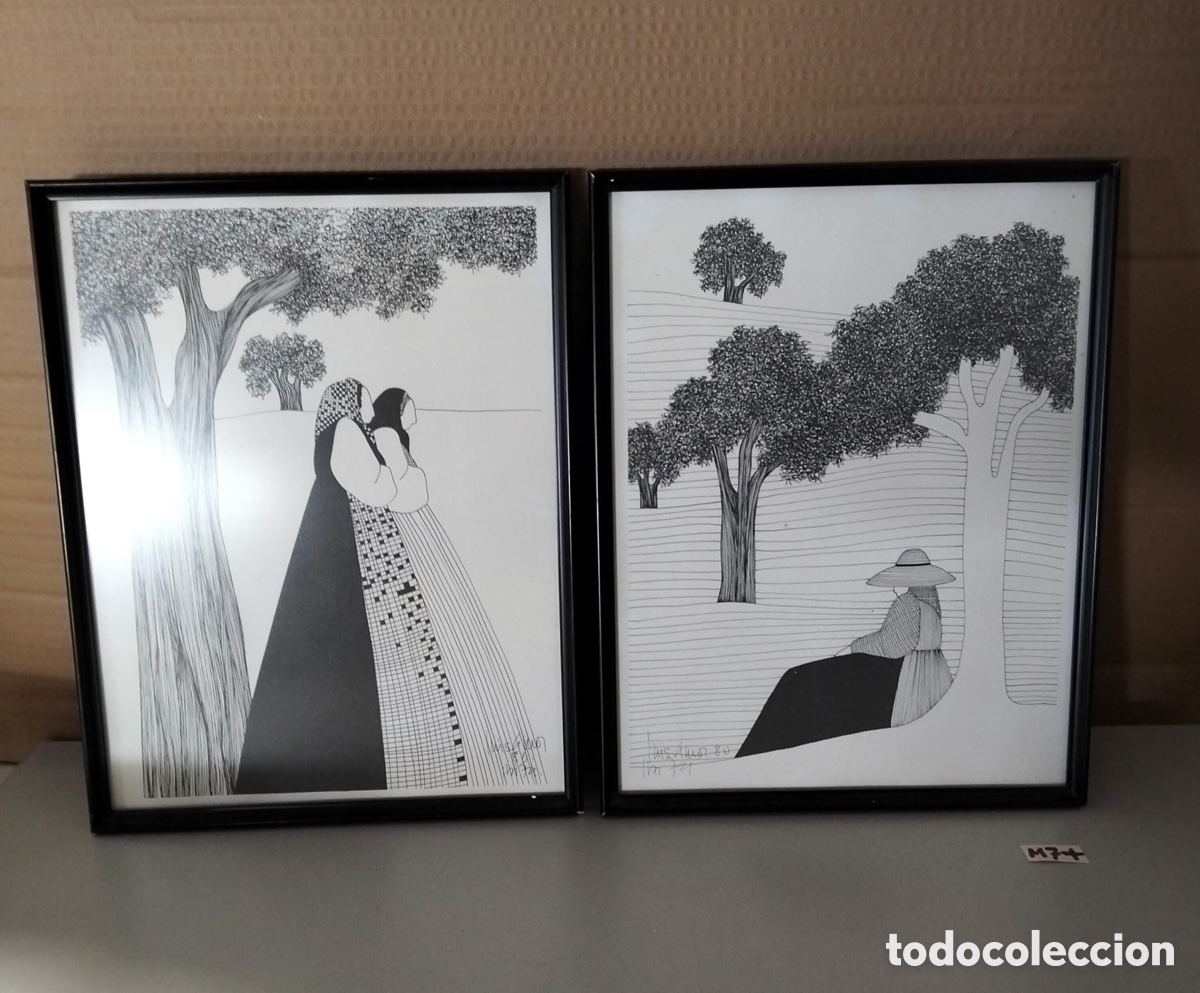 Otros objetos de arte: 2 Cuadros Originales Luis Amor Ibiza Firmados.