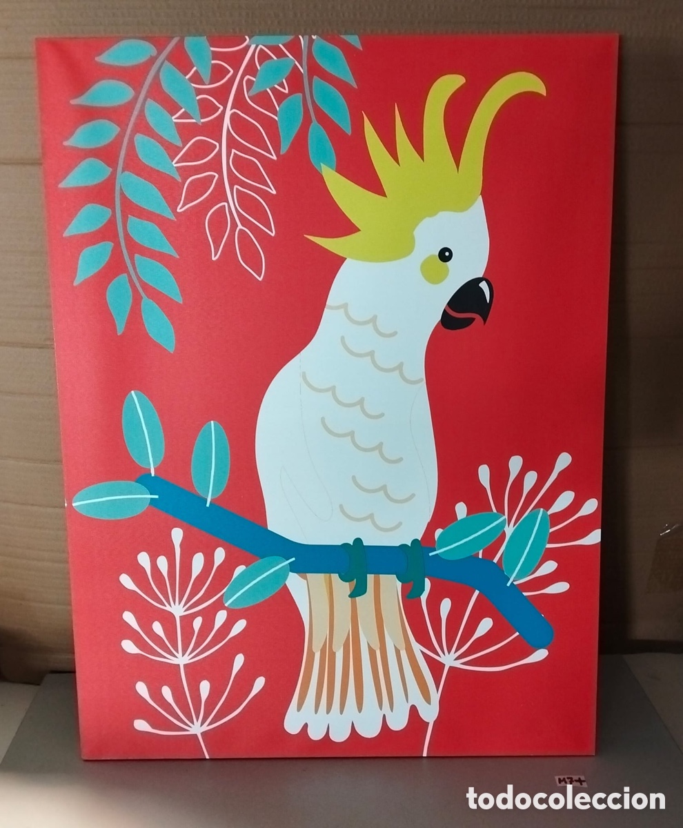 Otros objetos de arte: cuadro decorativo cacat&uacute;a