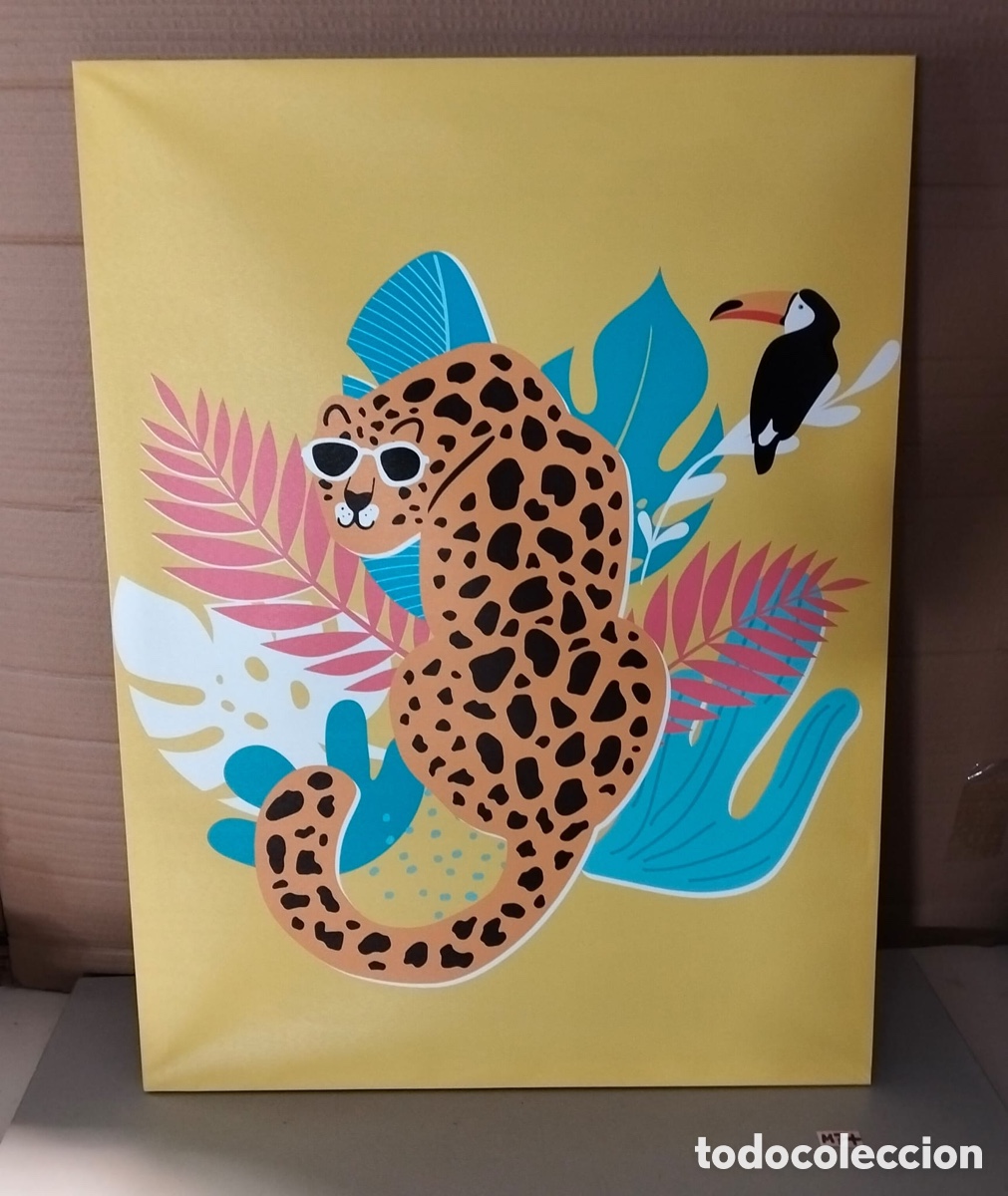 Otros objetos de arte: Cuadro decorativo leopardo