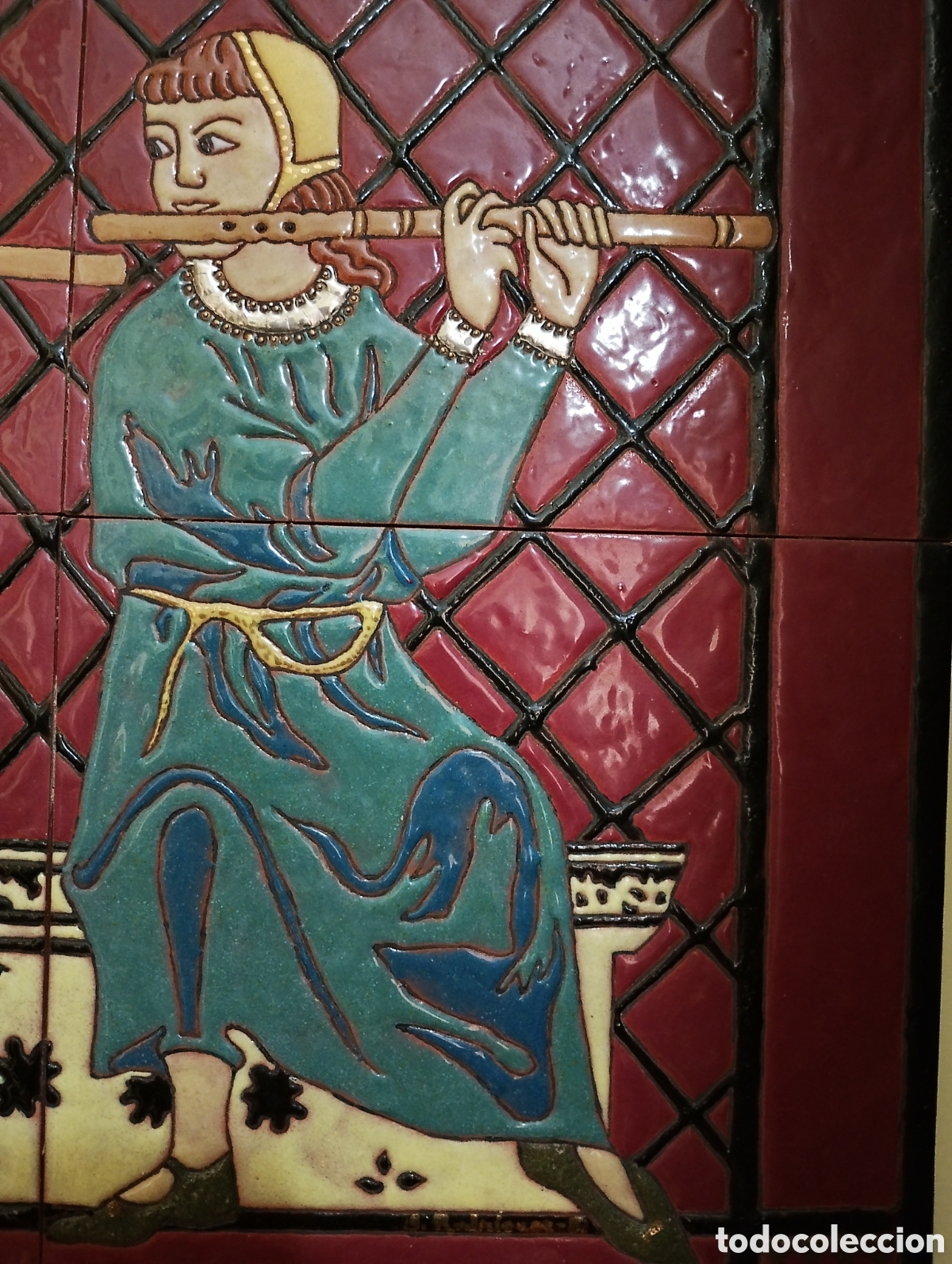 Otros objetos de arte: cuadro azulejos cer&aacute;mica vidriada - Foto 3