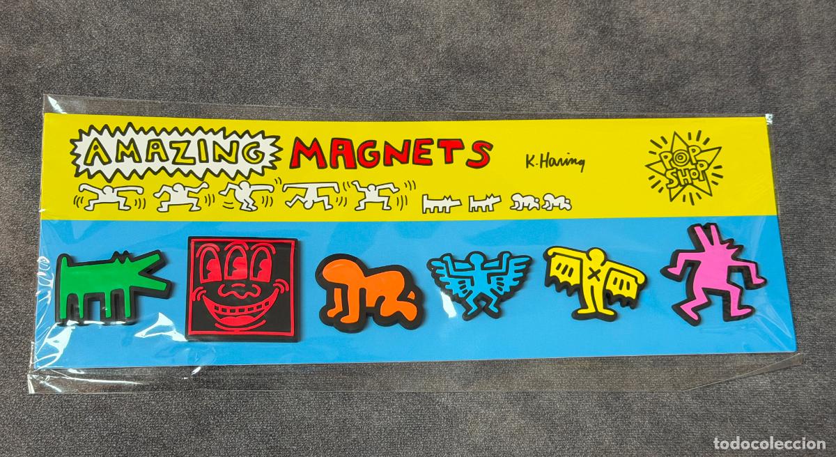 Otros objetos de arte: Keith Haring , imanes , magnet , sellados , pop shop , amazing ,