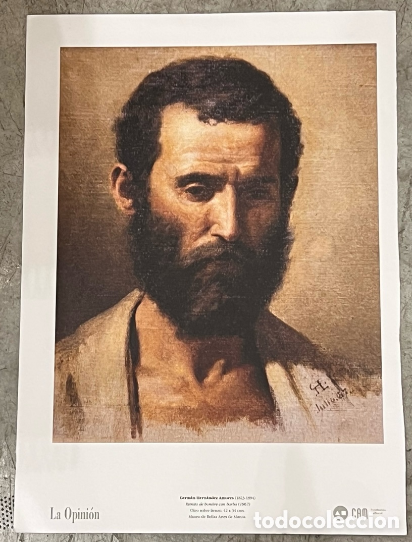 Otros objetos de arte: HERN&Aacute;NDEZ AMORES, Germ&aacute;n. &ldquo;Retrato de hombre con barba&rdquo;. CAM. 1995