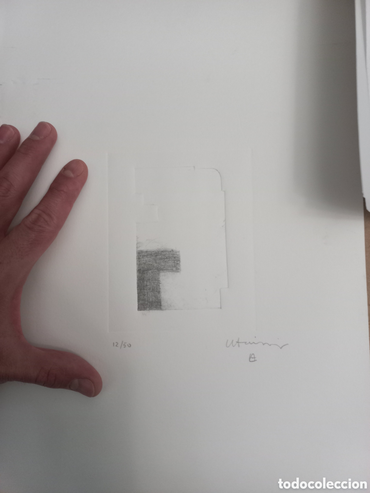 Otros objetos de arte: Grabado de Eduardo Chillida - Foto 3