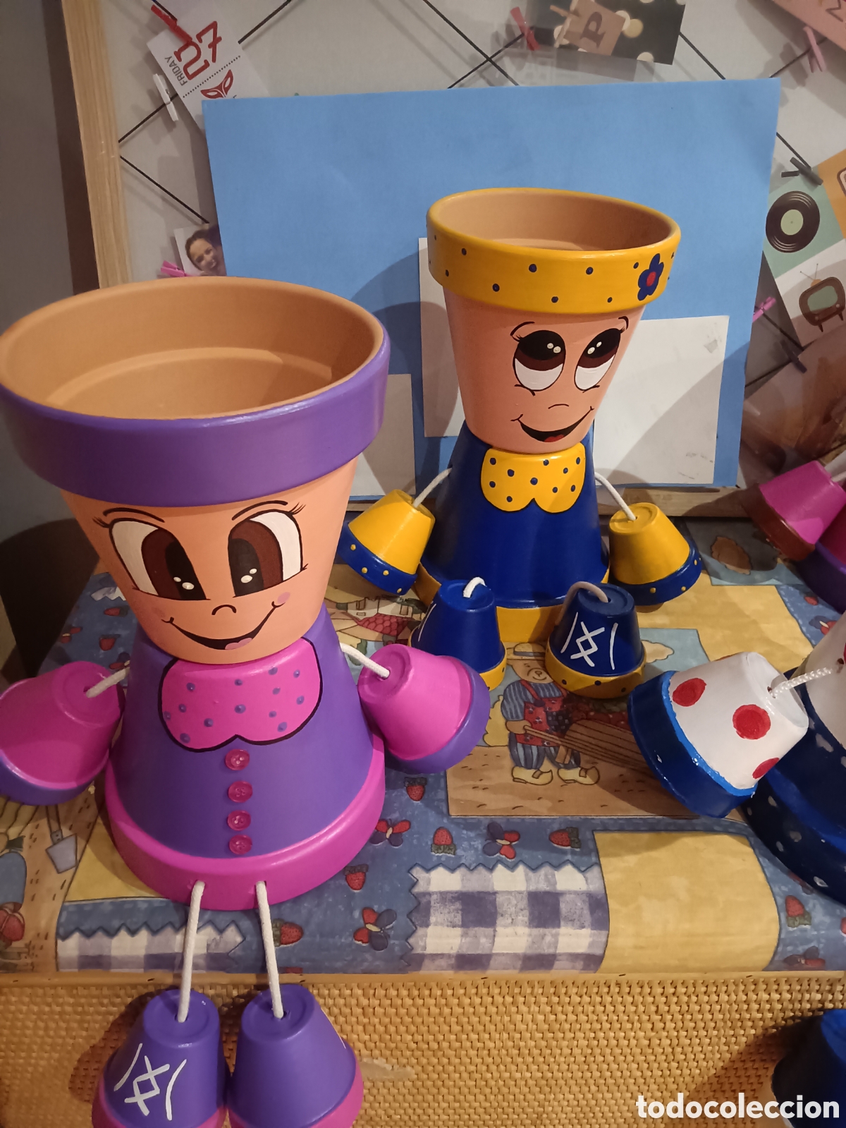 Otros objetos de arte: Macetas decoradas , hechas y pintadas a mano varios modelos