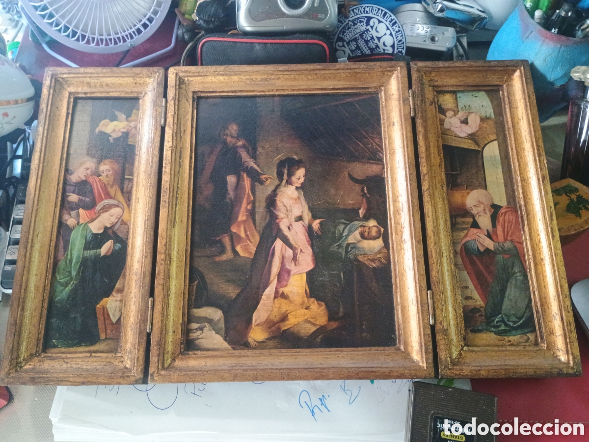 Andere Kunstgegenst&auml;nde: TRIPTICO RETABLO NACIMIENTO Y ADORACION DE LOS REYES