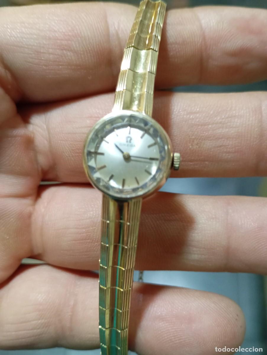 Otros objetos de arte: Reloj omega mujer a&ntilde;os 60 caja de oro caja y esfera perfecta