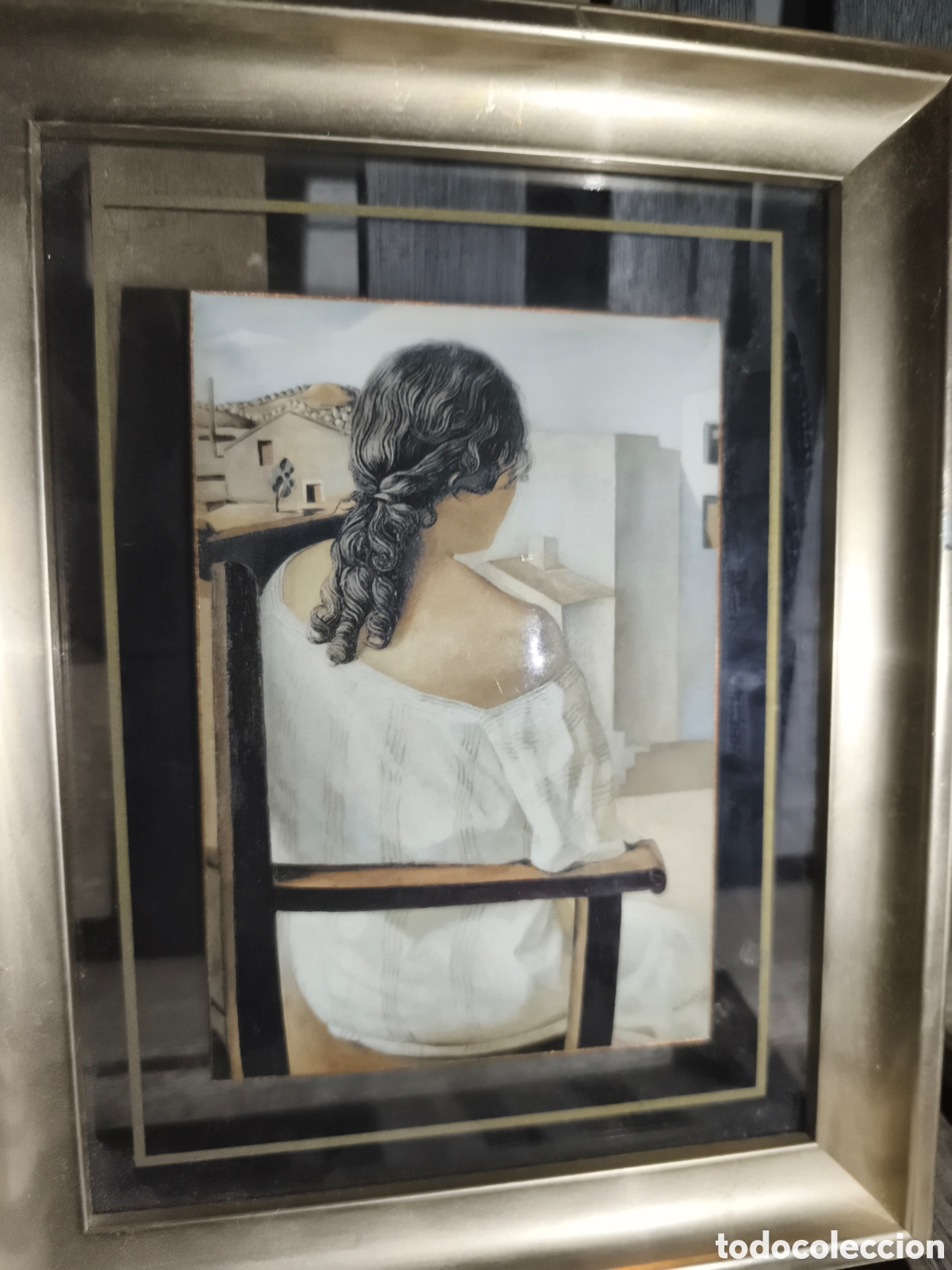 Otros objetos de arte: L&aacute;mina Enmarcada &rdquo;Muchacha de Espaldas&rdquo; &ndash; Salvador Dal&iacute; (Fundaci&oacute;n Gala)