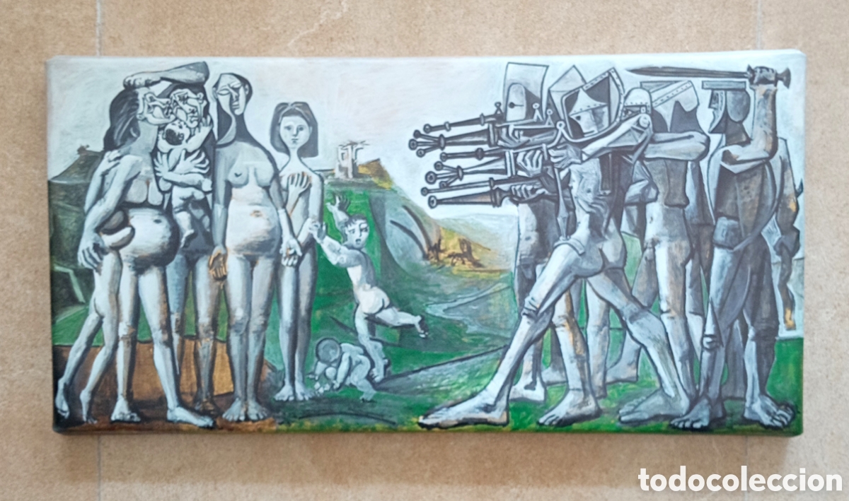 Otros objetos de arte: Cuadro r&eacute;plica PICASSO Masacre en Corea