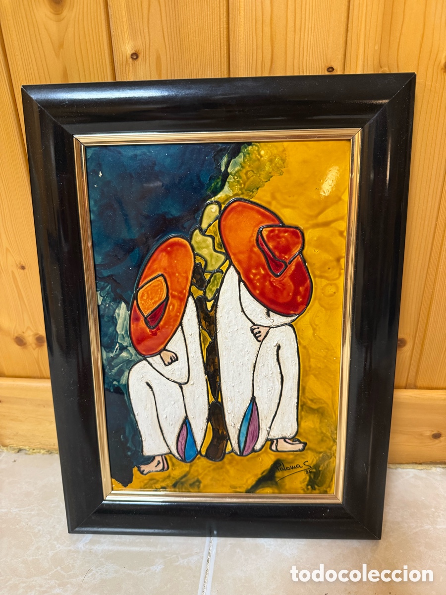 Otros objetos de arte: Cuadro Cer&aacute;mico Artesanal - &ldquo;Paloma S.&rdquo; (1986)