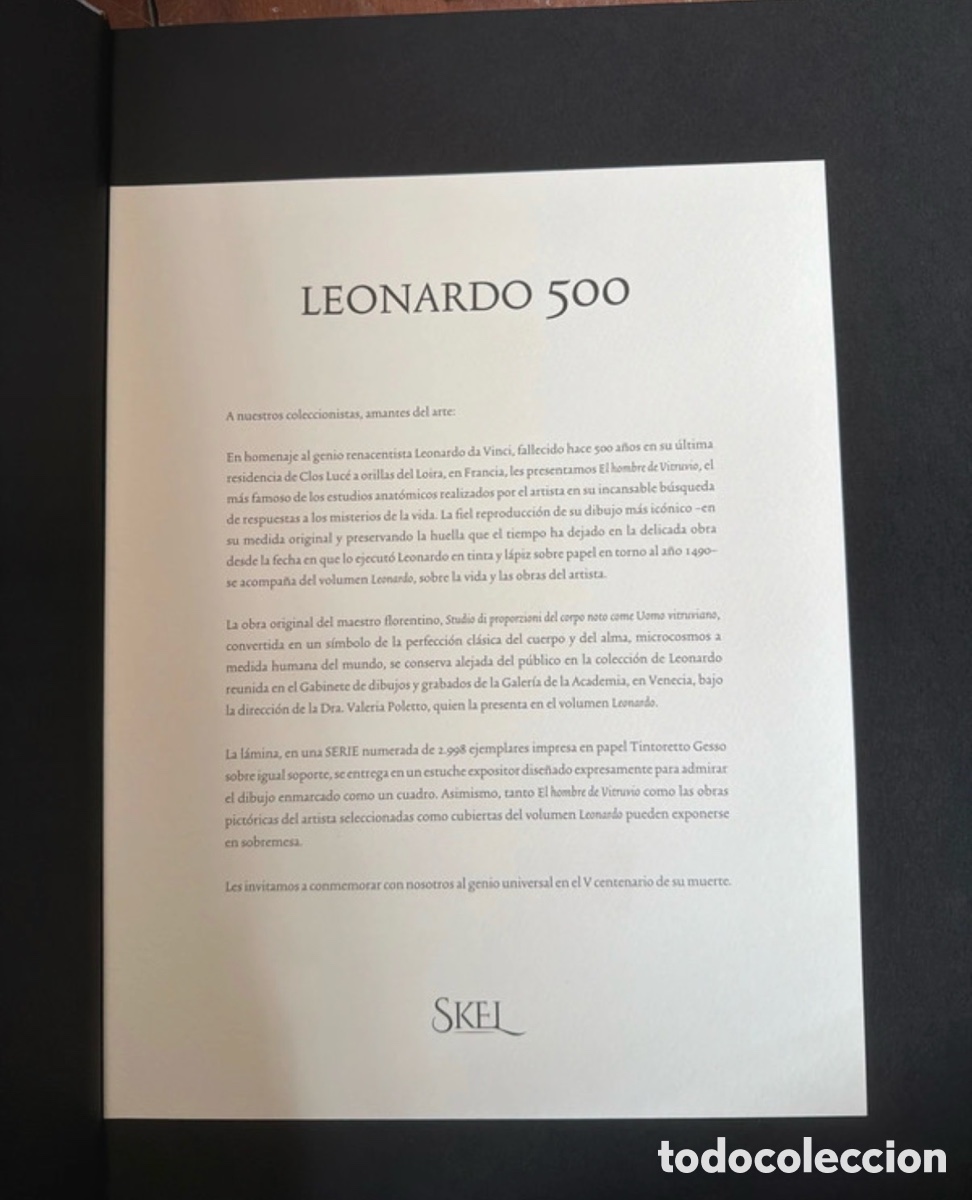 Otros objetos de arte: Leonardo 500 &ndash; Leonardo da Vinci edici&oacute;n skel art - Foto 3
