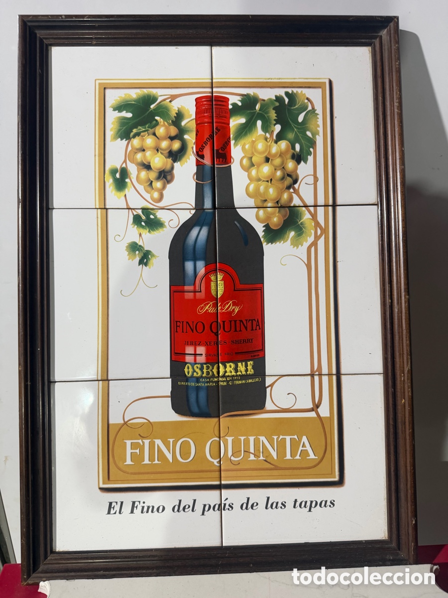 Otros objetos de arte: Cartel Publicitario Antiguo Fino Quinta Osborne