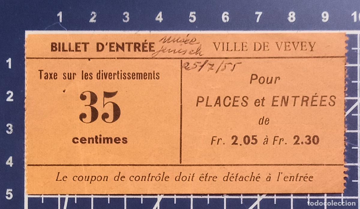 Otros objetos de arte: ENTRADA/TIQUET - MUS&Eacute;E JENISCH - VILLE DE VEVEY - 1955
