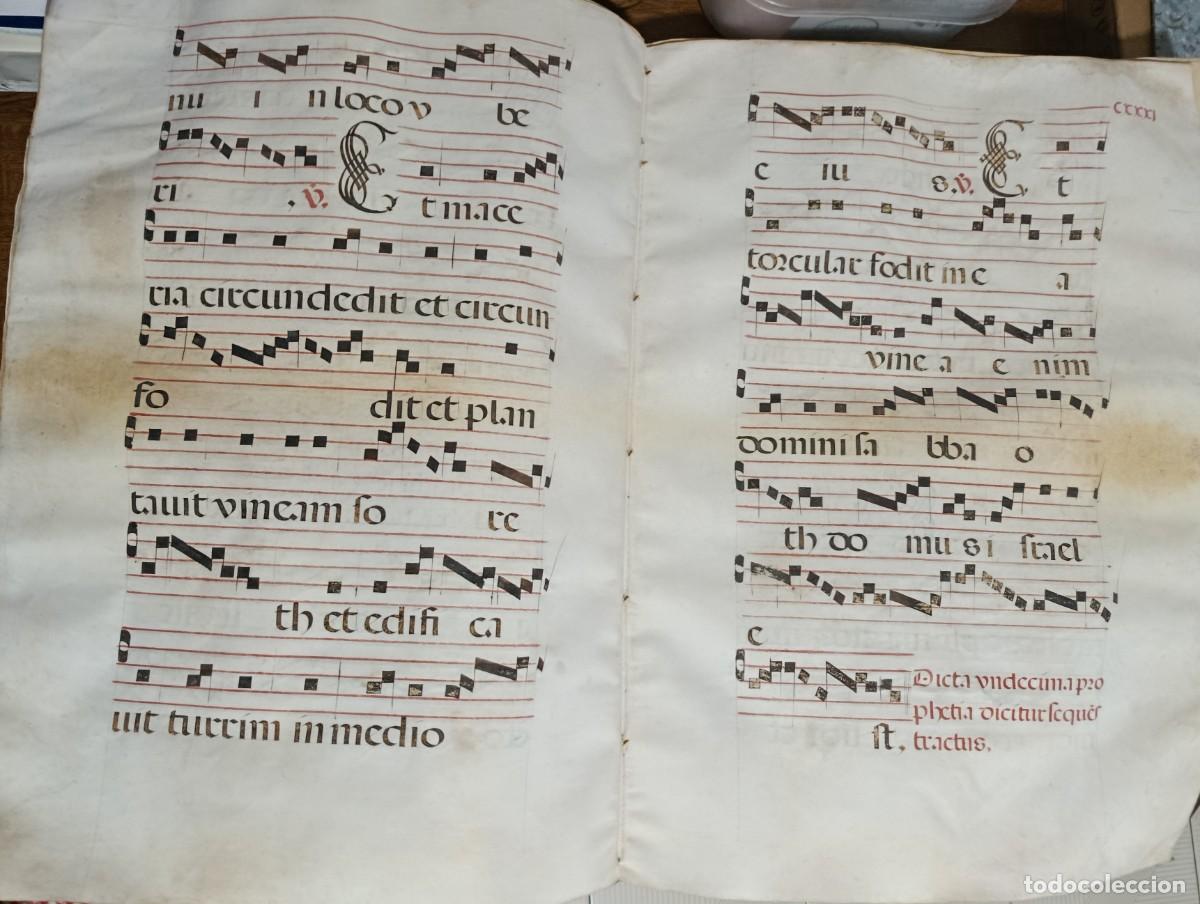 Otros objetos de arte: ANTIGUOS CANTORALES PERGAMINO - Foto 6