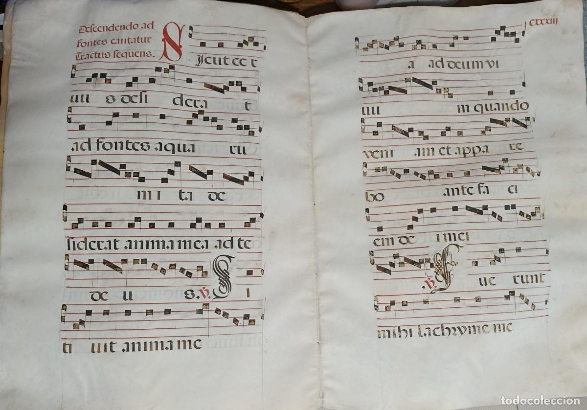 Otros objetos de arte: ANTIGUOS CANTORALES PERGAMINO - Foto 8