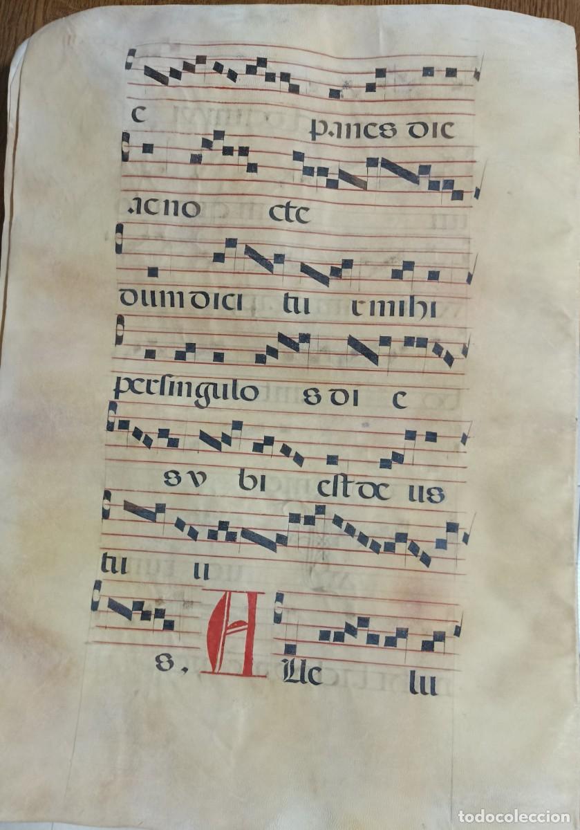 Otros objetos de arte: ANTIGUOS CANTORALES PERGAMINO - Foto 9