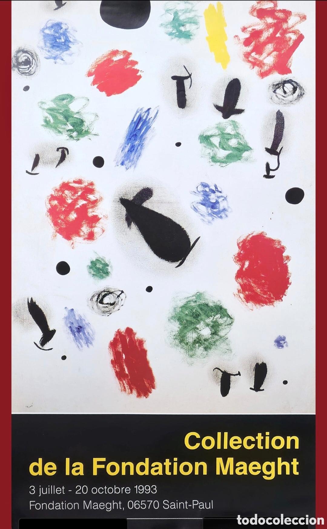 Otros objetos de arte: JOAN MIR&Oacute; (1893-1983) Saint-Paul-de-Vence, 1993 Raro cartel original en color colecci&oacute;n fund Maeght
