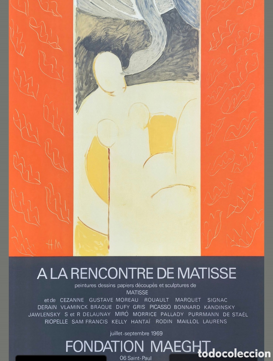 Otros objetos de arte: HENRI MATISSE (1869-1954), seg&uacute;n - 1969 - Cartel litogr&aacute;fico original *&rdquo;A la rencontre de Matisse&rdquo;