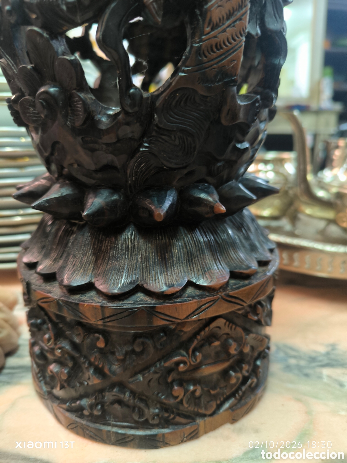 Otros objetos de arte: Candelabro oriental a restaurar - Foto 2