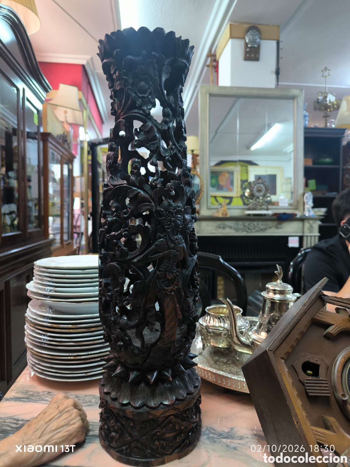 Otros objetos de arte: Candelabro oriental a restaurar
