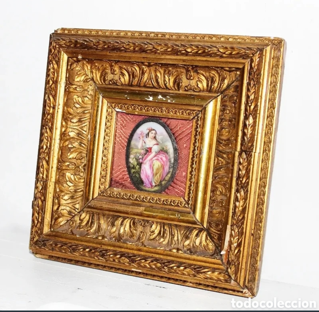 Otros objetos de arte: Placa en porcelana esmaltada, siglo XIX - Foto 1
