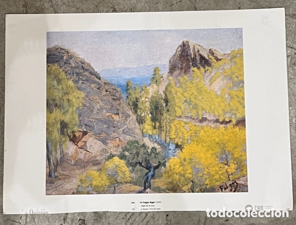 Otros objetos de arte: FALGAS RIGAL, Jos&eacute; Mar&iacute;a. &ldquo;Paisaje de la luz&rdquo;. CAM. 1995. L&aacute;mina. Murcia.