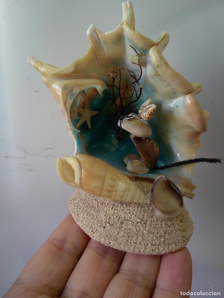 Otros objetos de arte: &iexcl;&iexcl; RATON MIOPE, ATRAPADO EN UNA CONCHA MARINA.=ARTESANIA= ORIGINAL.!! C-15