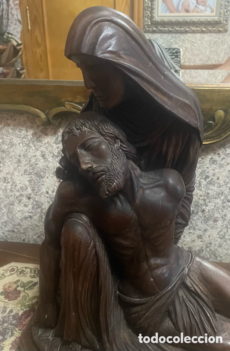 Otros objetos de arte: Escultura Piedad madera - Foto 2