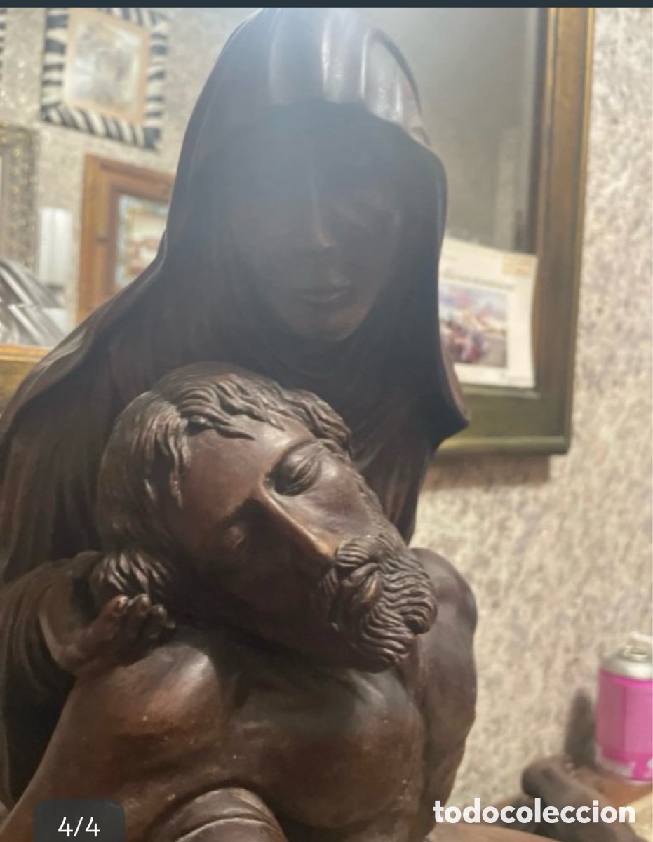 Otros objetos de arte: Escultura Piedad madera - Foto 4