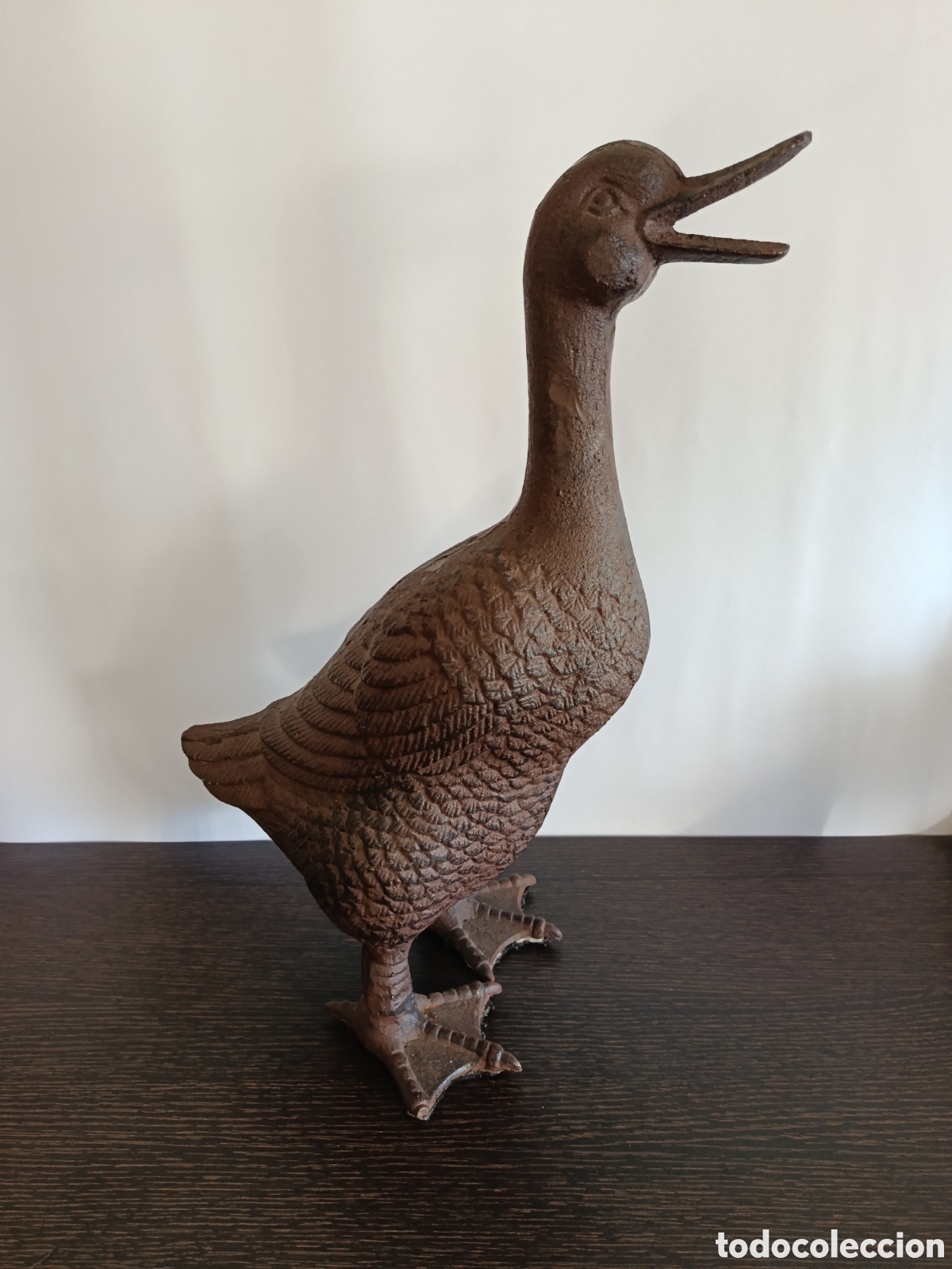 Otros objetos de arte: Figura decorativa pato de hierro fundido 4'5kg