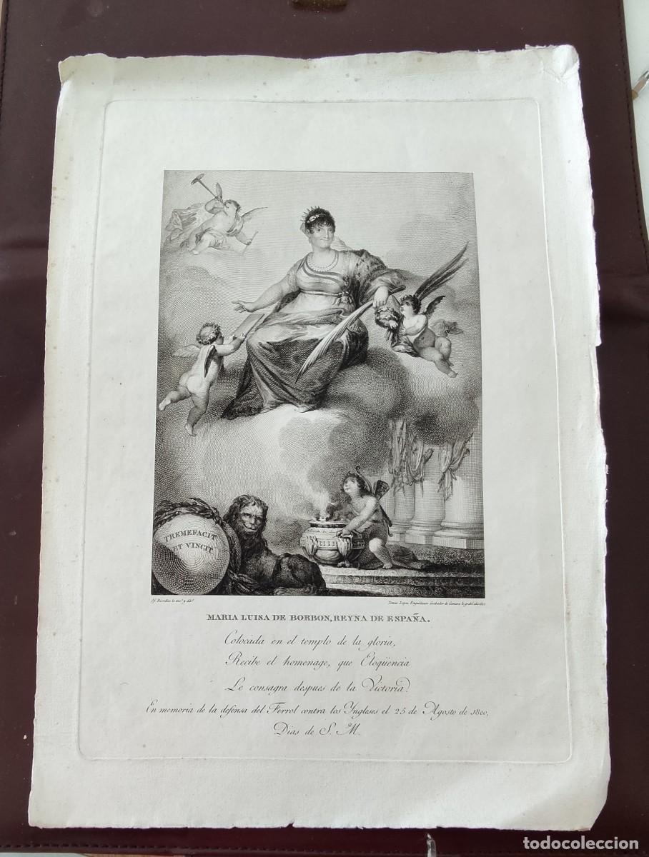 Other art objects: GRABADO MARIA LUISA DE BORBON , por Tom&aacute;s L&oacute;pez Enguidanos, 1807