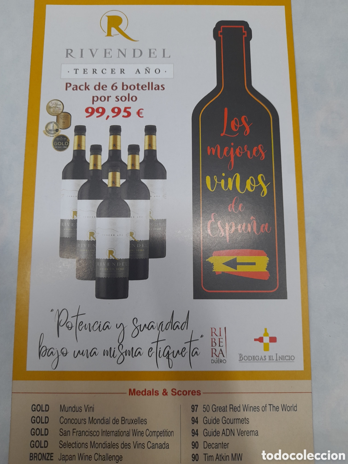 Otros objetos de arte: RIVENDEL. TERCER A&Ntilde;O. CRIANZA. Pack de 6 Botellas. - Foto 1