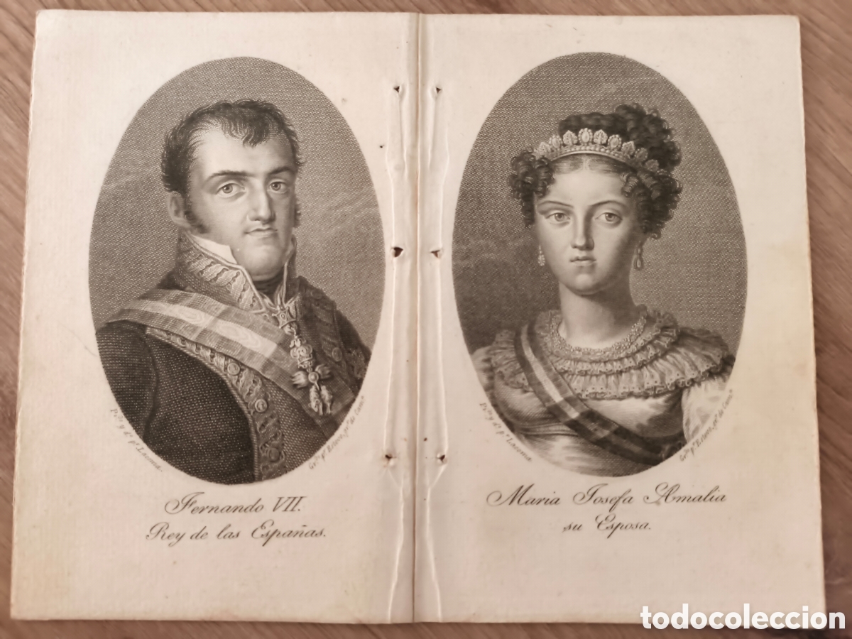 Other art objects: Grabado Fernando VII y MARIA JOSEFA ,