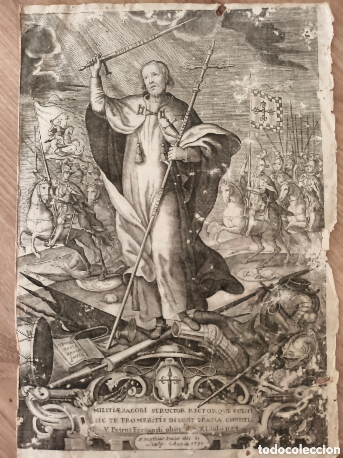 Other art objects: Grabado al buril del siglo XVIII (c. 1731) representa a Pedro Fern&aacute;ndez de Castro