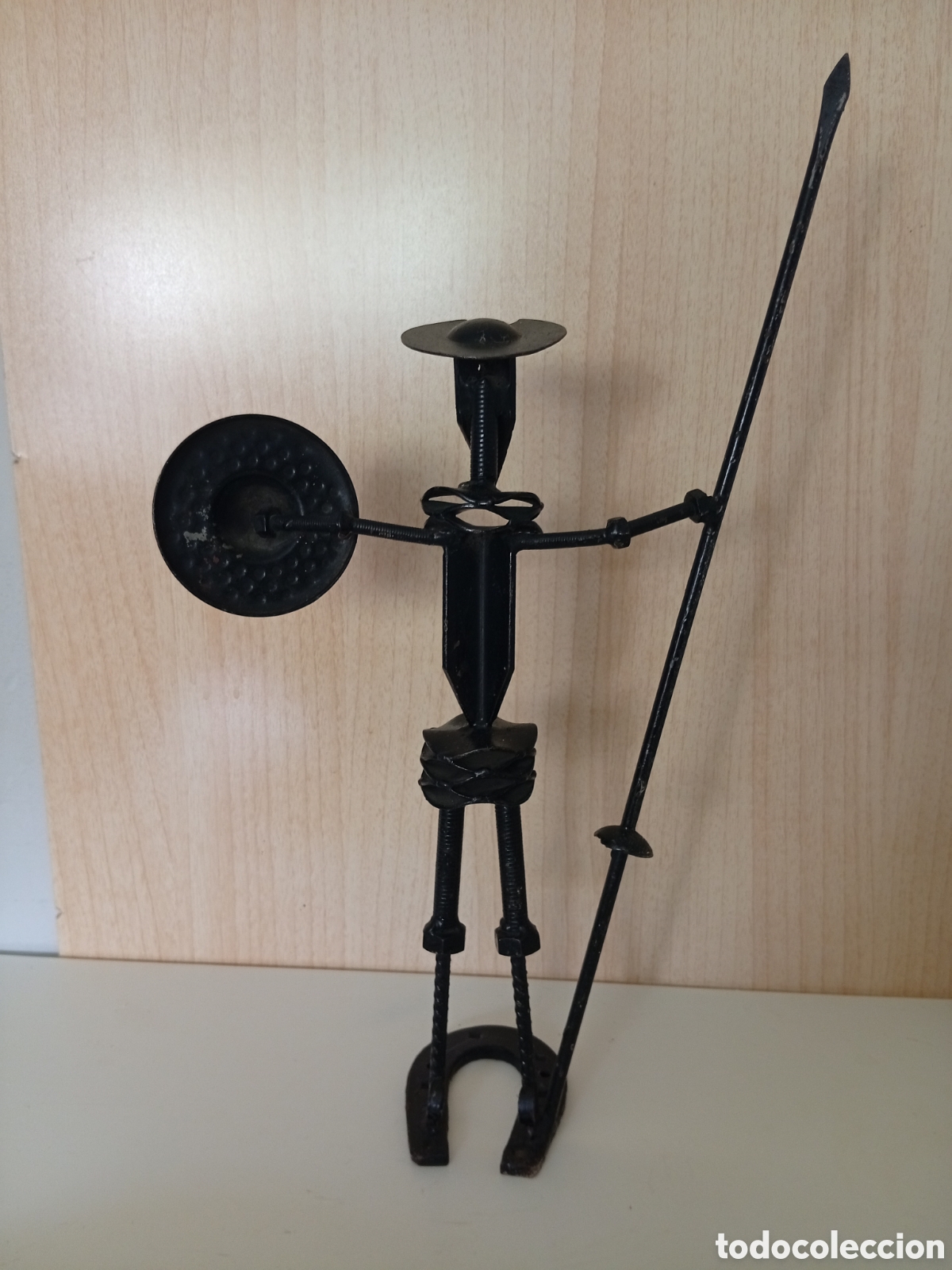Otros objetos de arte: Dos esculturas del Quijote en hierro - Foto 4