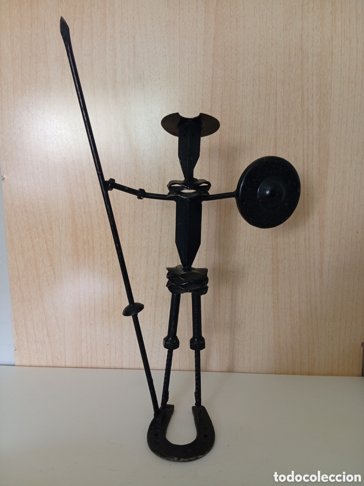 Otros objetos de arte: Dos esculturas del Quijote en hierro - Foto 5