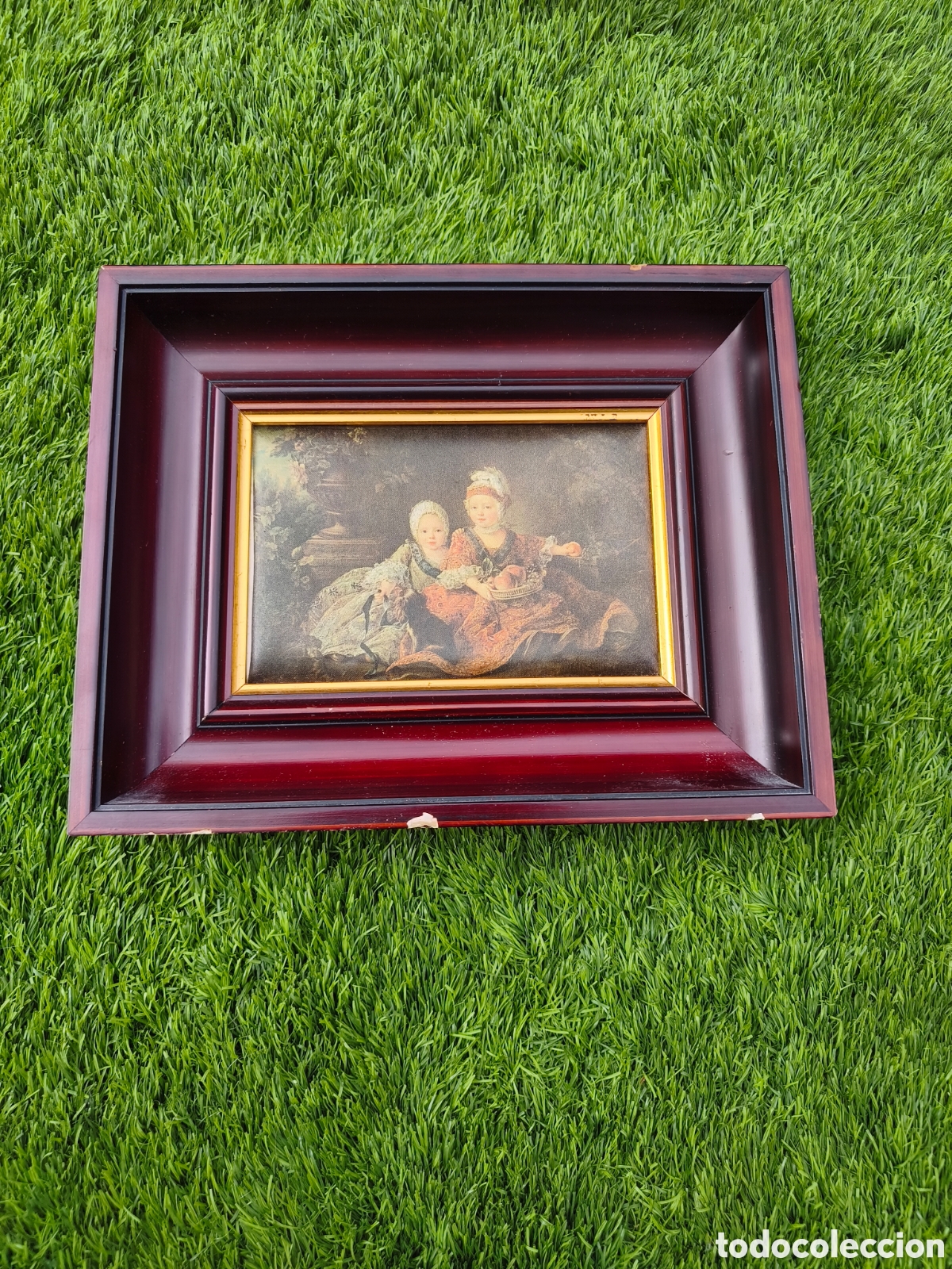 Otros objetos de arte: Cuadro Vintage Rococ&oacute; - R&eacute;plica Drouais en Enmarcado Cl&aacute;sico (25x20 cm)