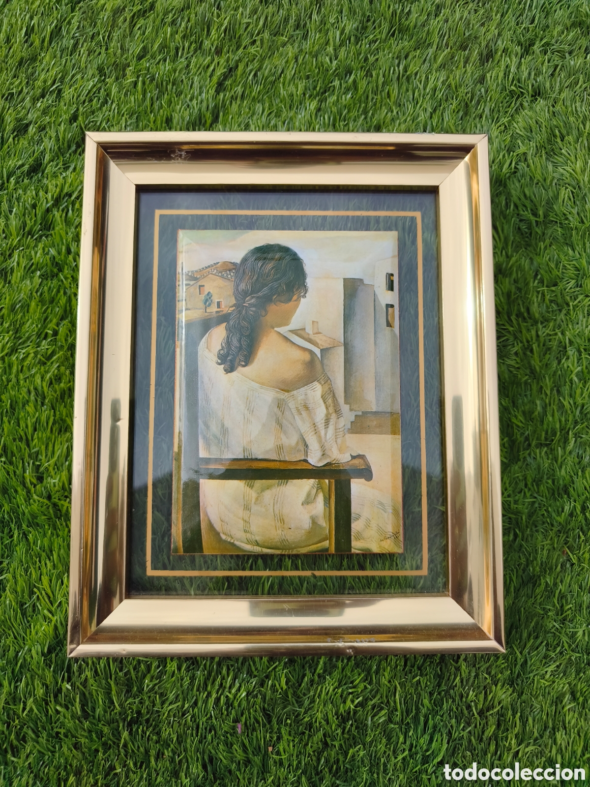 Otros objetos de arte: Cuadro R&eacute;plica &rdquo;Muchacha de espaldas&rdquo; de Salvador Dal&iacute; - Enmarcado Premium con Doble Cristal