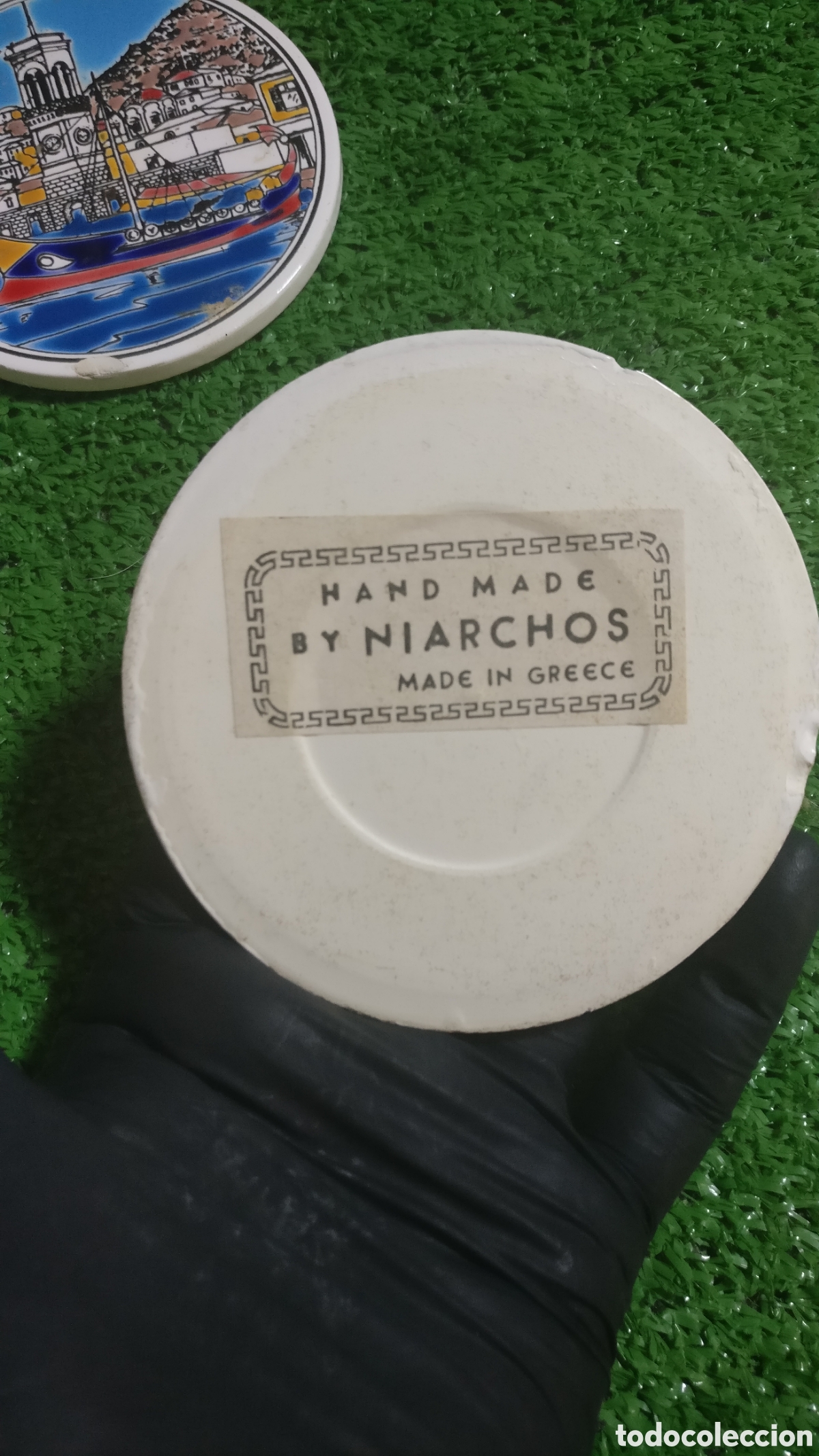Otros objetos de arte: Posavasos cer&aacute;mica griega - Foto 2