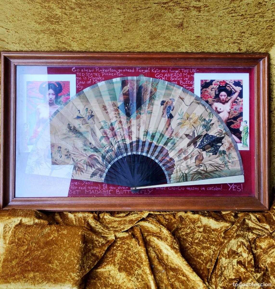 Otros objetos de arte: Tetsuo Kaga presenta: FORGET MADAME BUTTERFLY, (utilizando un enorme abanico antiguo -motivos orient