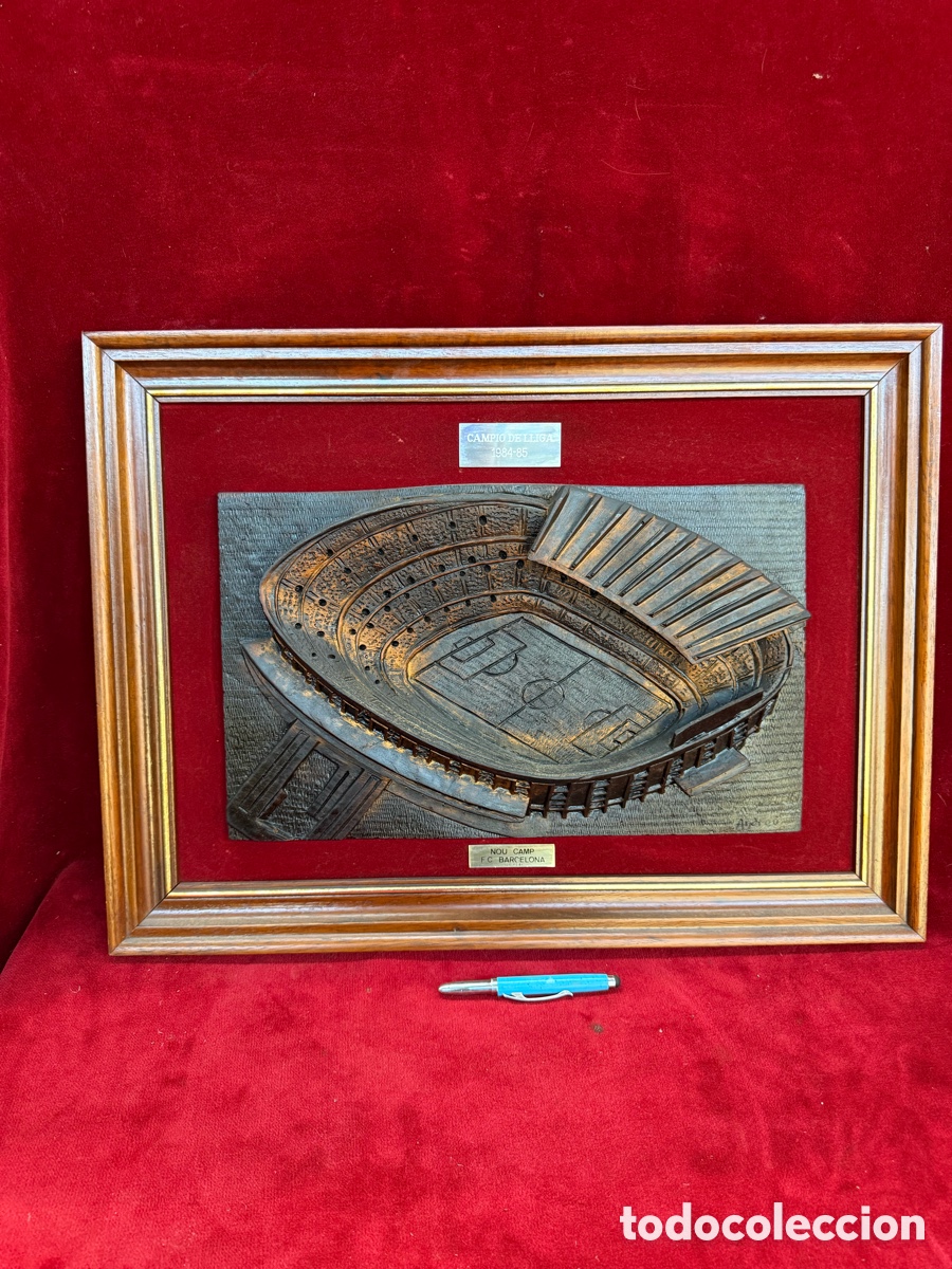 Other art objects: Antiguo cuadro,firmado Andreu,Camp Nou,a&ntilde;os 80